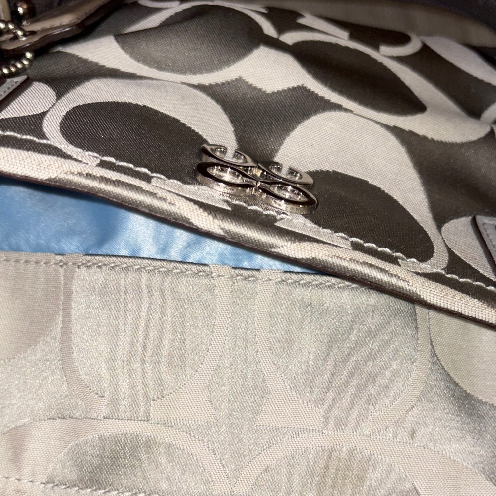 Coach Y2K Gray And Metallic Colette Shoulder Bag - Picture 8 of 14